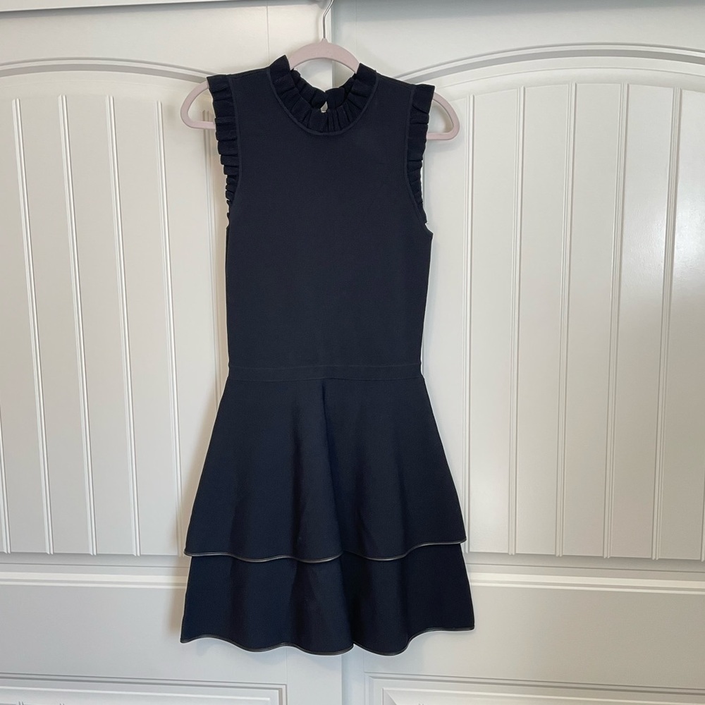 Parker fit and flare knit little black dress size medium